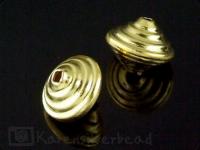 KG-030 24K gold vermeil 3 thai karen hill tribes handmade silver wrap bicone bead