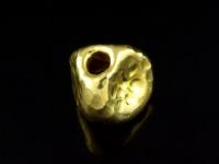 KG-090 24K gold vermeil Karen hill tribe handmade silver 1 hammered triangle bead 
