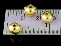 KG-081 24K gold vermeil 5 thai karen hill tribes handmade silver plain lotus bead