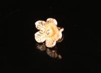 KZ-050 thai karen hill tribe handmade silver 6 rose gold vermeil mini flower charm