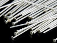 KA-108 Thai karen hill tribe handmade silver 30 round flat headpin 