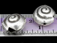 KD-010 Thai karen hill tribe handmade silver 2 sea shell bead