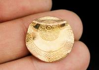 KZ-229 Thai karen hill tribe handmade silver 2 rose gold vermeil tribesman style bead