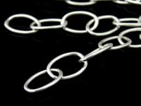 KL-041 Thai karen hill tribe handmade silver 24 Inches white oval link chain