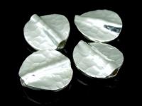 KV-023 Thai karen hill tribe handmade silver 2 Hammered round disc bead