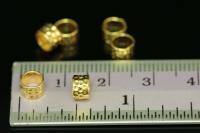 KG-336 thai karen hill tribes silver 10 gold vermeil stardust texture bead