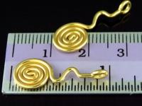 KG-138 24K gold vermeil 5 thai karen hill tribes handmade silver  swire wire charm 