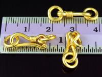 KG-115 24K gold vermeil thai karen hill tribes handmade silver 2 tribesman style clasp clasp 