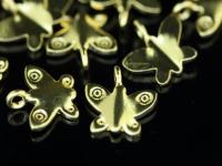 KG-277 Thai karen hill tribe silver 4 gold vermeil butterfly charm