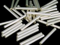 KC-029 Thai karen hill tribe handmade silver 30 plain straight tube bead