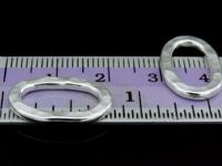 KA-087 Thai karen hill tribe handmade silver 3 hammered oval closed jump rings