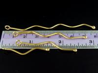 KG-056 24K gold vermeil 5 thai karen hill tribes handmade silver plain wavy charm