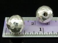 KV-004 Thai karen hill tribe handmade silver 2 mini hammered round ball bead 