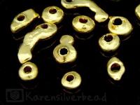 KG-009 24K gold vermeil 40 thai karen hill tribes handmade silver medium free form beads