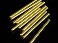 KG-296 24K gold vermeil Karen hill tribe handmade silver 10 plain straigle tube bead 