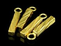 KG-196 24K gold vermeil Karen hill tribe handmade silver 1 scratch bar charm 