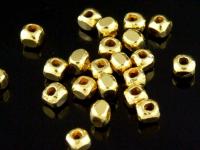 KG-089 24K gold vermeil Karen hill tribe handmade silver 20 mini plain facet bead 