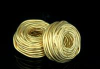 KG-213 24K gold vermeil Karen hill tribe handmade silver 2 wire erap bead