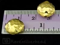 KG-017 24K gold vermeil 3 thai karen hill tribes handmade silver small hammered puffy bead 
