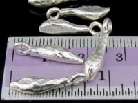 2KH-040 Thai karen hill tribe handmade silver 5 hammered solid bar charm