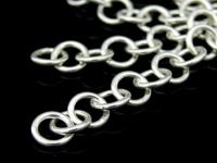 KL-039 Thai karen hill tribe handmade silver 24 Inches plain round link chain 20 gauge