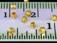 KG-191 24K gold vermeil 50 thai karen hill tribes handmade silver mini facet bead