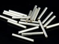 KC-010 Thai karen hill tribe handmade silver 15 plain straight tube bead