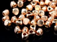 KZ-051 24K rose gold vermeil thai karen hill tribe handmade silver 10 Mini plain 3 facet bead