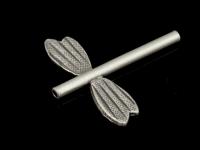 KD-026 Thai karen hill tribe handmade silver 5 dragonfly bead