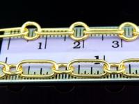 KG-315 24K gold vermeil 24 inch thai karen hill tribes handmade silver oval round plain link chain