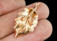 KZ-241 Thai karen hill tribe handmade silver 1 rose gold vermeil wild flower charm