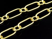 KG-315 24K gold vermeil 24 inch thai karen hill tribes handmade silver oval round plain link chain