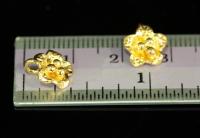 KG-007 thai karen hill handmade tribe silver 8 gold vermeil medium wild flower charm