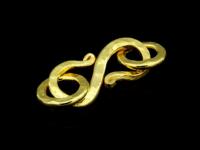 KG-417 24K gold vermeil thai karen hill tribe handmade silver 2 Hammered flat wire S. clasp