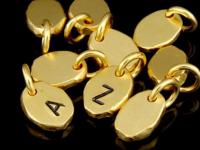 KG-511 24K gold vermeil thai karen hill tribe handmade silver 2 blank pebble charm 