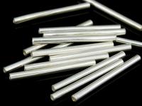 KC-005 Thai karen hill tribe handmade silver 20 long plain straight tube bead