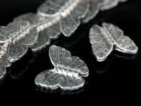 KA-103 thai karen hill tribe silver 2 butterfly fancy bead