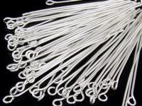 KA-092 Thai karen hill tribe handmade silver 10 eyepin 24 gauge