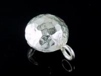 3KH-110 Thai karen hil handmade silver 2 hammered round puffy charm