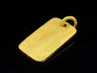 KG-476 24K gold vermeil Karen hill tribe handmade silver 1 satin puffy round charm