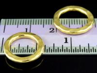 KG-245 24K gold vermeil Karen hill tribe handmade silver 2 hammered hoop