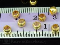 KG-015 24K gold vermeil 15 thai karen hill tribes handmade silver plain ball beads