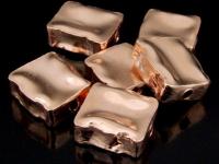 KZ-056 24K rose gold vermeil thai karen hill tribe handmade silver 3 rough square shape bead 