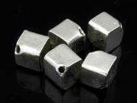 KV-026 Thai karen hill tribe handmade silver 2 plain cube bead 