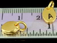 KG-511 24K gold vermeil thai karen hill tribe handmade silver 2 blank pebble charm 