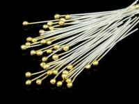 KG-400 24K gold vermeil 30 thai karen hill tribes handmade silver round ball headpin