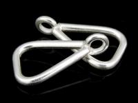 3KH-106 Thai karen hill tribe handmade silver 8 triangle bar charm