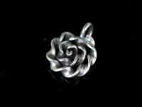 KA-115 thai karen hill tribe silver 4 swirl flower charm