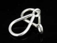 3KH-002 Thai karen hill tribe handmade silver 5 water drop shape wire charm