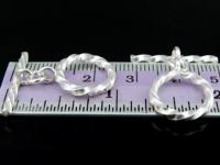 KR-001 Thai karen hill tribe handmade silver 2 twist bar toggle